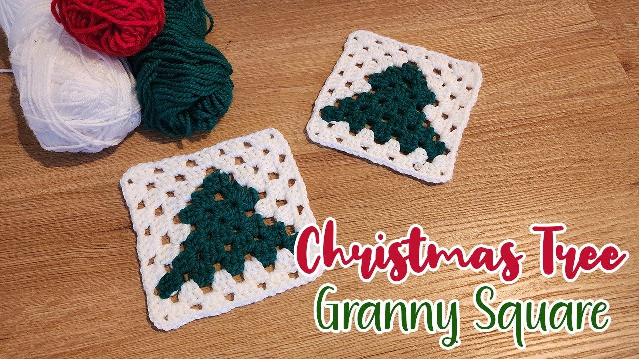 Crochet Christmas Tree Granny Square | Crochet Tutorial