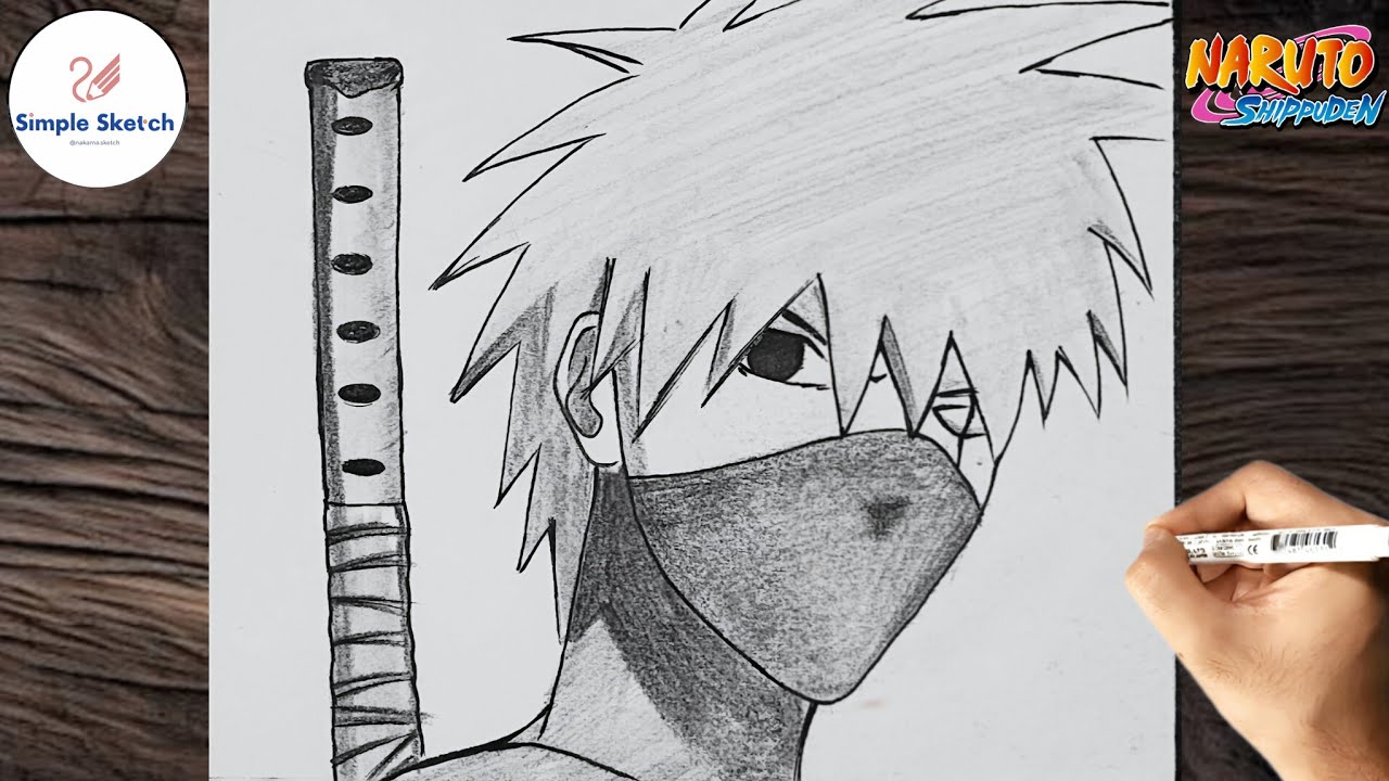 How to draw Kakashi Hatake | Easy anime drawing ideas for beginners | How to draw anime step by step