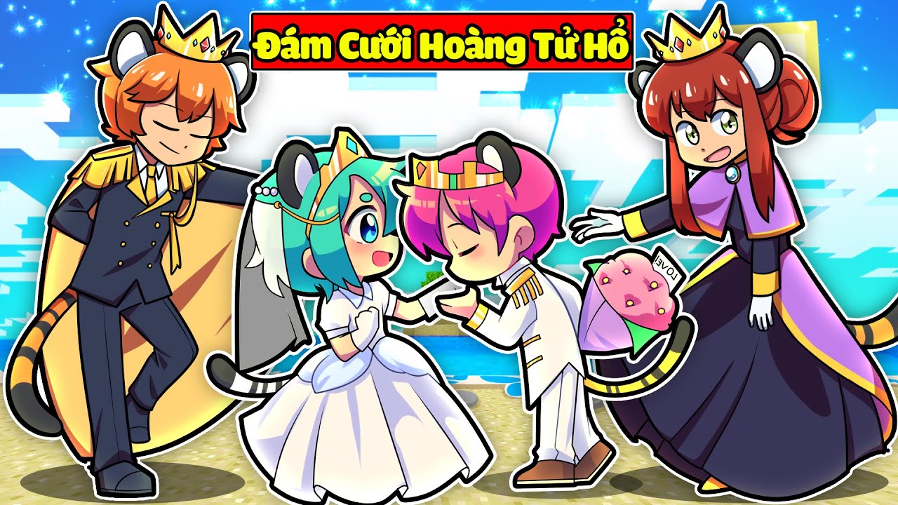 NẾU HIHA HOÀNG TỬ HỔ ĐÁM CƯỚI VỚI YUMMIE CÔNG CHÚA HỔ TRẮNG TRONG MINECRAFT*ĐÁM CƯỚI HỔ😍🌺