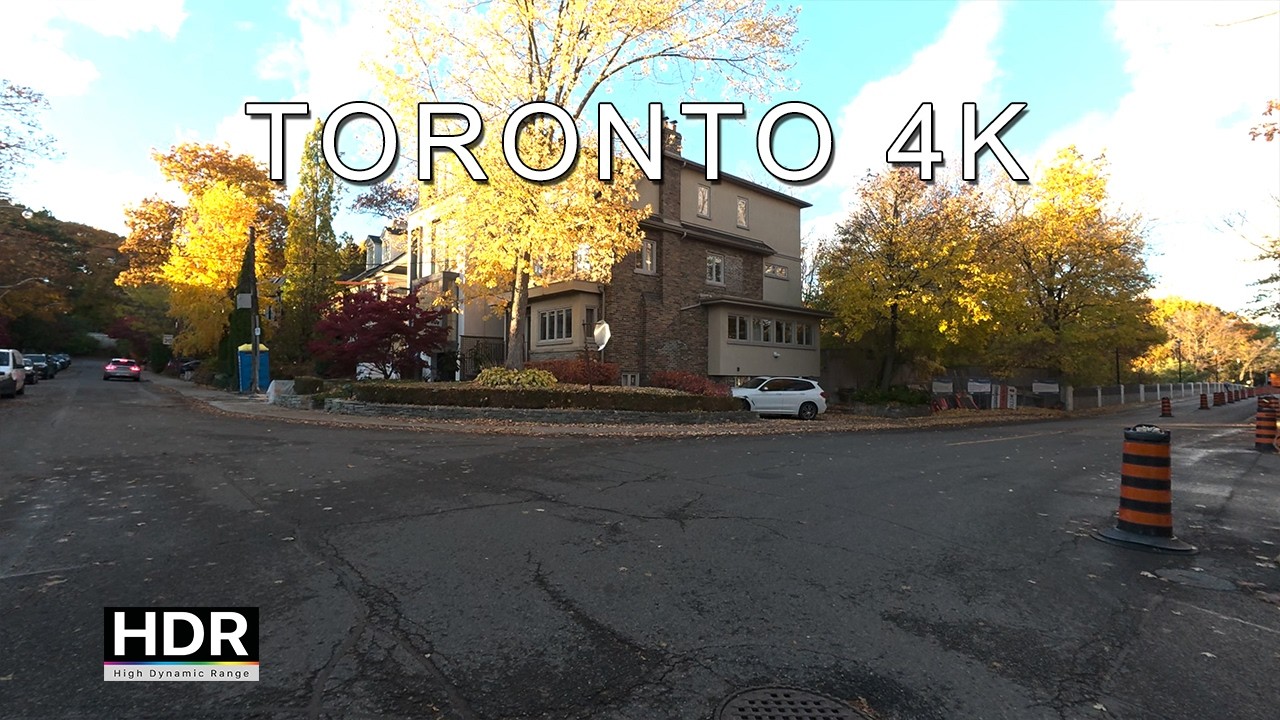 Downtown Toronto&rsquo;s Final Autumn Drive 🍂 | Last Fall Streets 2025 | ASMR 4K HDR