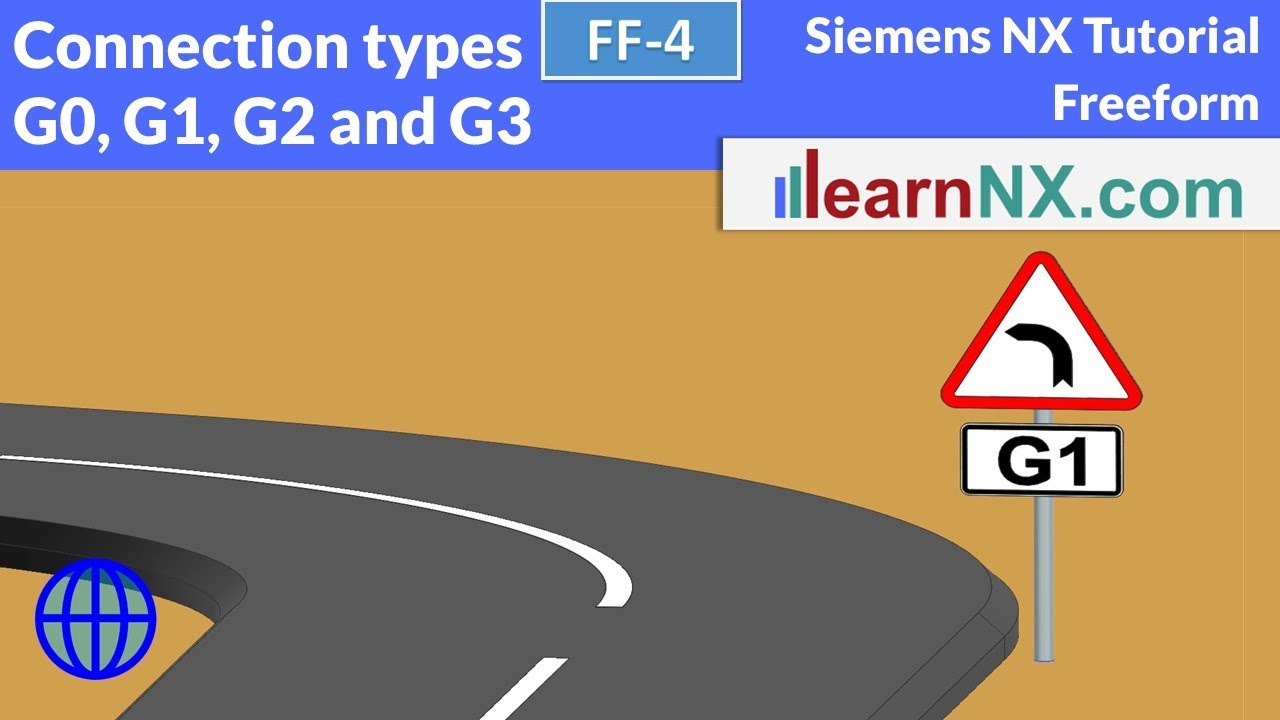 Siemens NX Tutorial | The connection types G0, G1, G2, G3