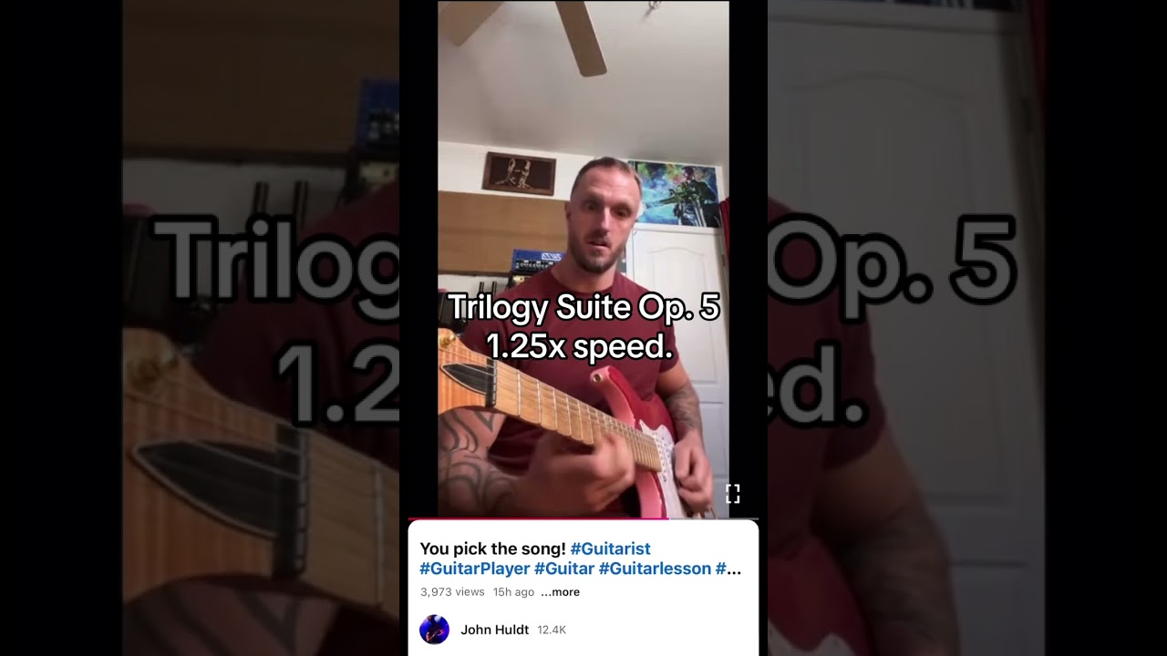 Yngwie challenge on my live yesterday, lol. #yngwiemalmsteen #speed #guitarsolo #shred