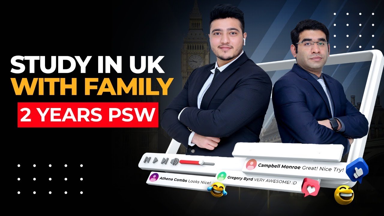 Study In UK With Family | Spouse Visa | Full Time Work Allowed | 2 Years PSW Leading To PR