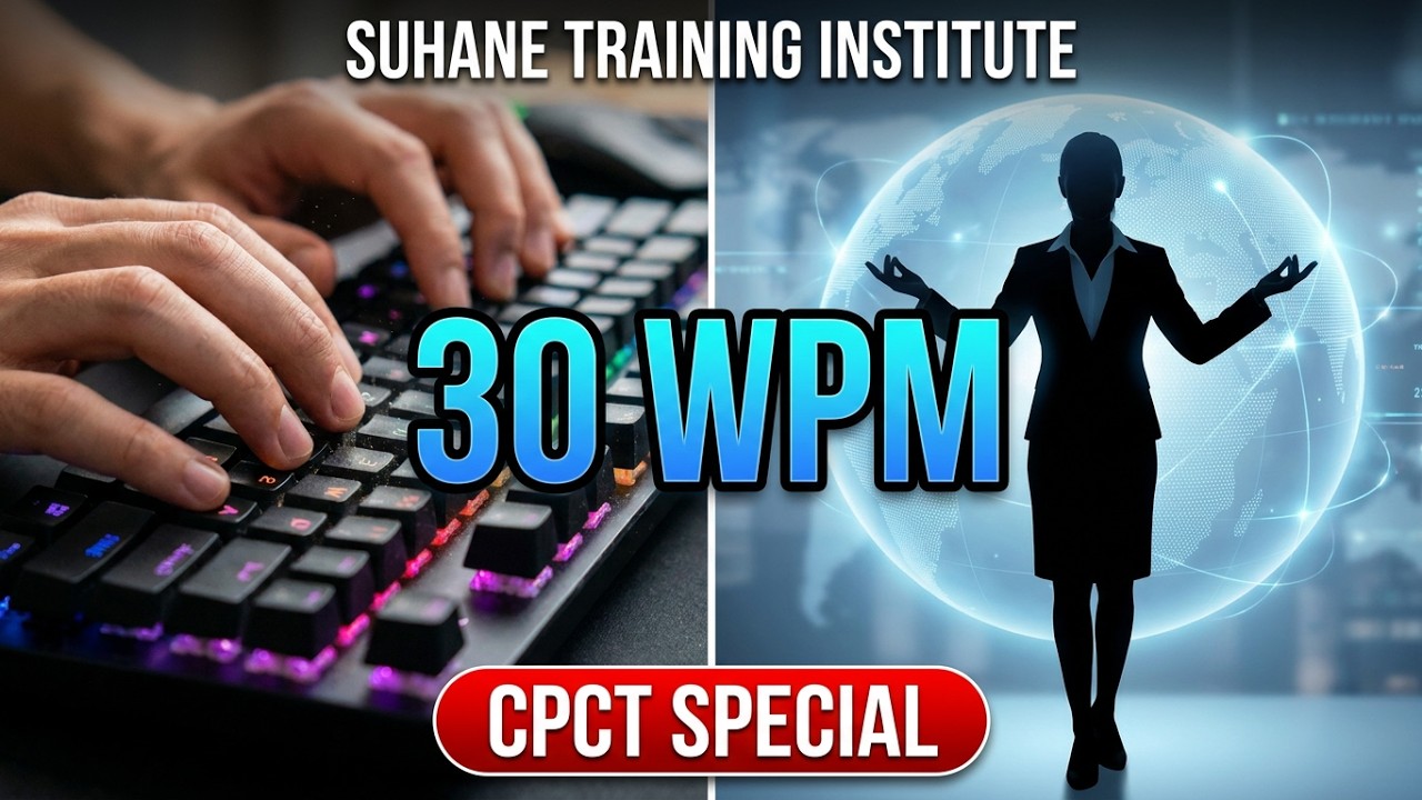 ENGLISH TYPING DICTATION - 30 WPM #cpct