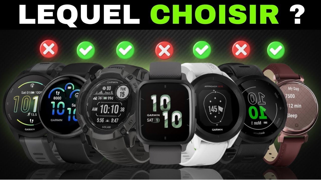 ✅ TOP 7 Meilleures Montres Garmin Pas Ch&egrave;res [2026] ⌚ Running, V&eacute;lo, Randonn&eacute;e, Golf, Triathlon
