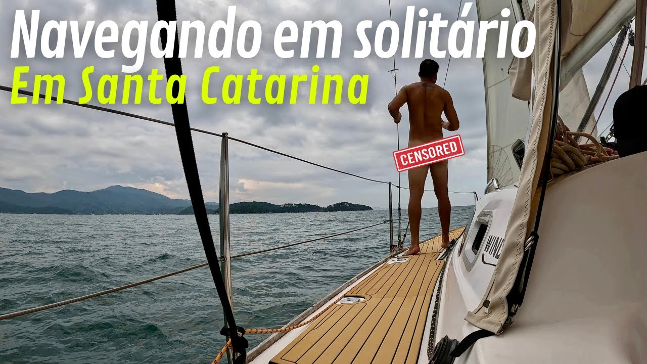 Velejando em Solitário de Florianópolis até Itajaí SC