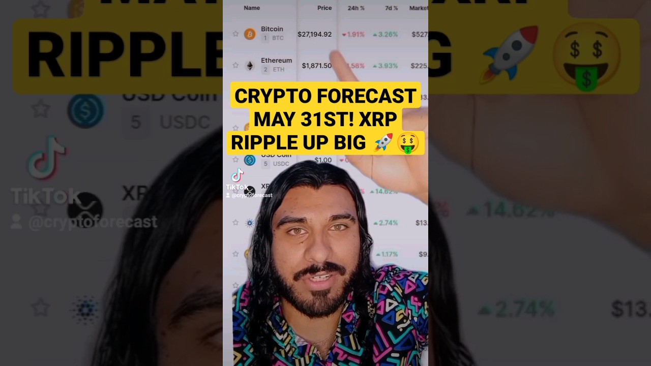 XRP RIPPLE UP BIG!🚀 CRYPTO FORECAST MAY 31ST