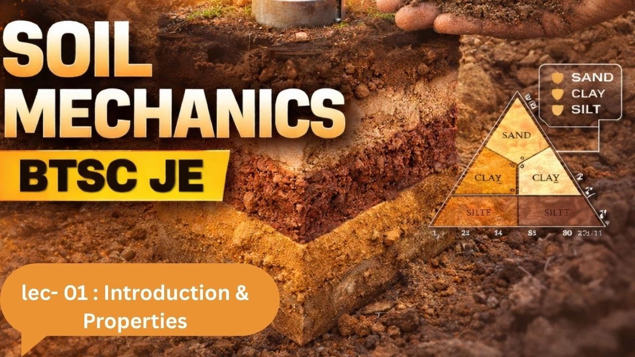 BTSC JE | CTQ | CIVIL ENGINEERING | Chapter 1 Properties of Soil. Lecture 1