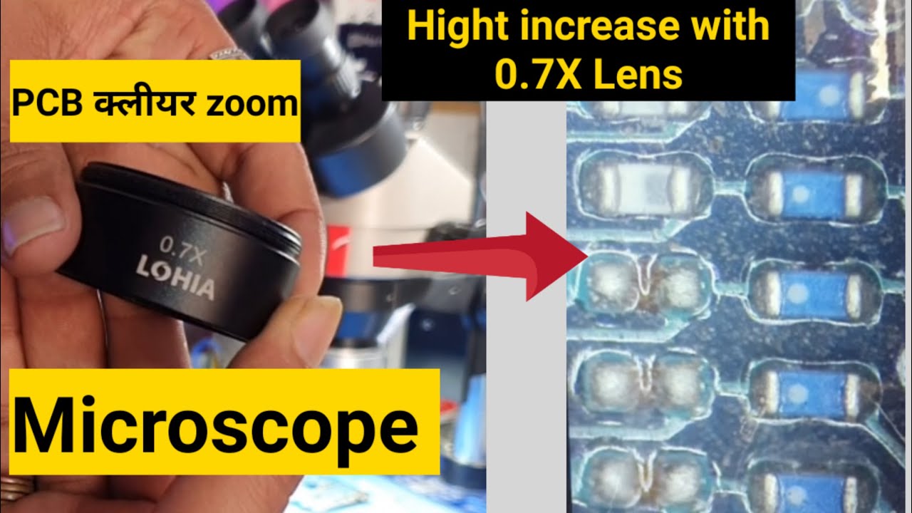 Microscope hight increase || Microscope 0.7x lens how to install || Mechanic mc75t Microscope hight