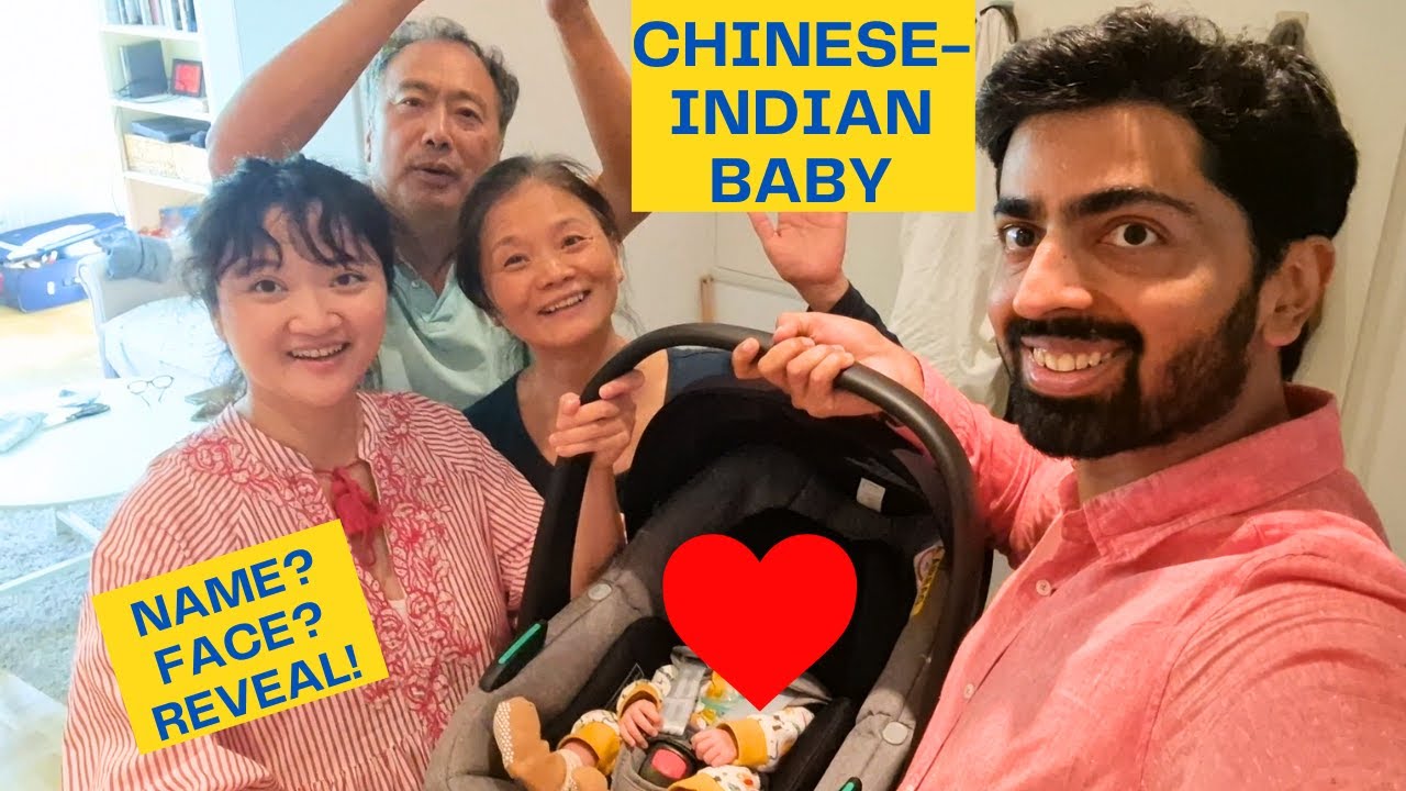 First time Baby comes home ! Indian-Chinese Baby - Face and Name reveal