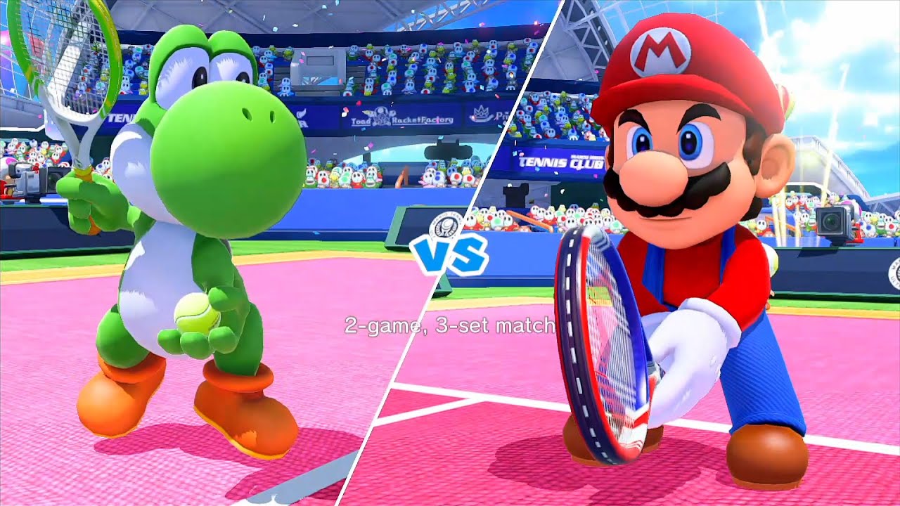 Yoshi Sprixie Princess Vs. Mario Luigi - Mario Tennis: Ultra Smash
