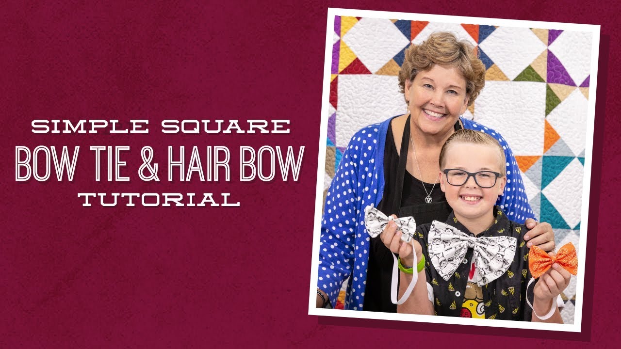 Children's Sewing Projects--Simple Square Bow Tie or Hair Bow