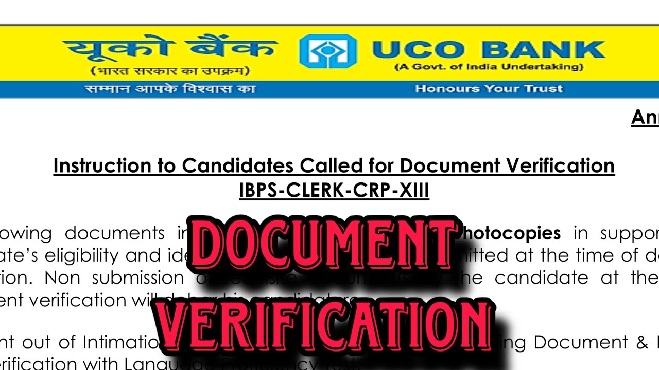 IBPS Clerk Document Verification And Medical Full Process 2026