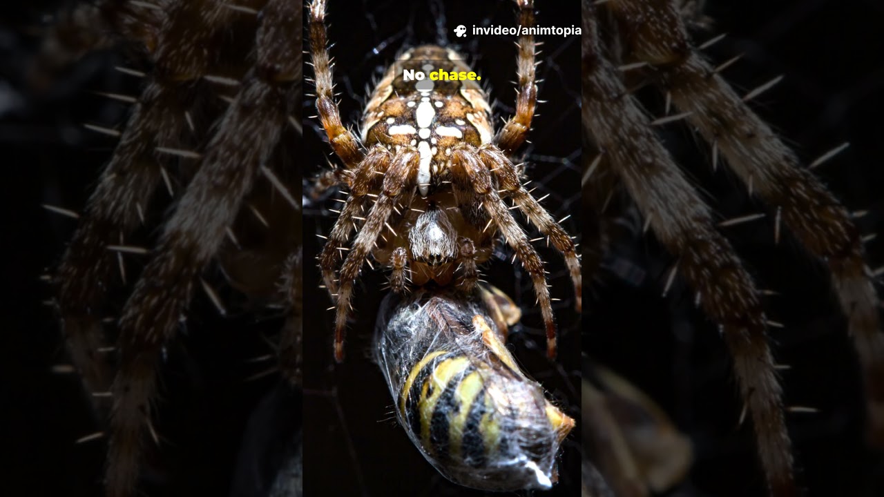 А вы знали, что этот паук охотится, бросая сеть? 🕷️🎯