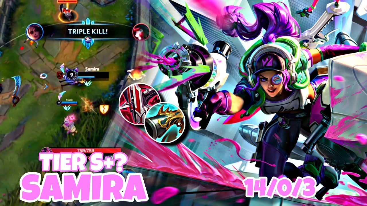 WILD RIFT | SAMIRA BEST BROKEN ADC AND ZERO DEATH | GAMEPLAY | #wildrift #adc #samira