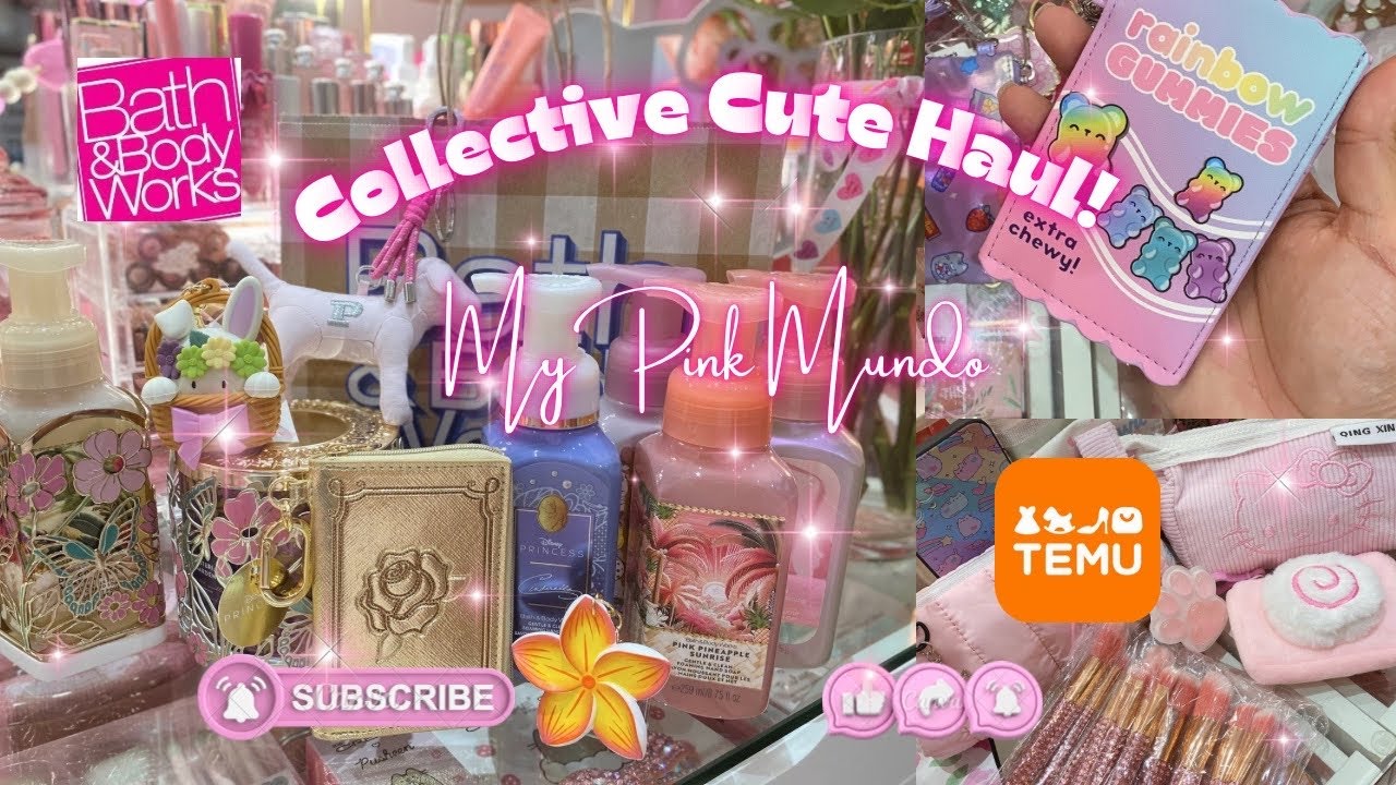 NEW CUTE COLLECTIVE HAUL - Bath And Body Works, Temu small haul, Claires, VS Pink