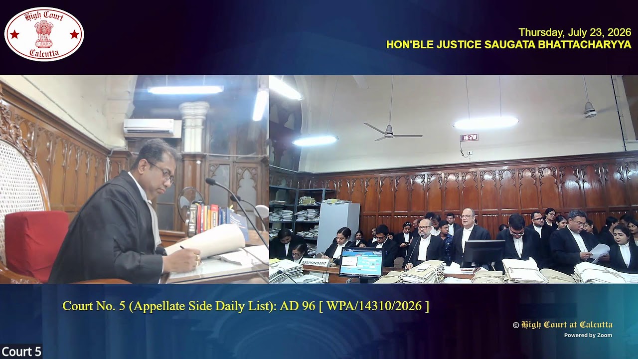 23 July 2026 | Court No. 5 | Live Streaming of the Court proceedings.