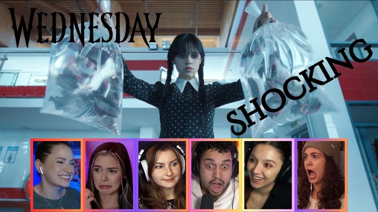 Fans React to the Piranha Pool Scene 😱🩸 | Wednesday S1E1 Compilation