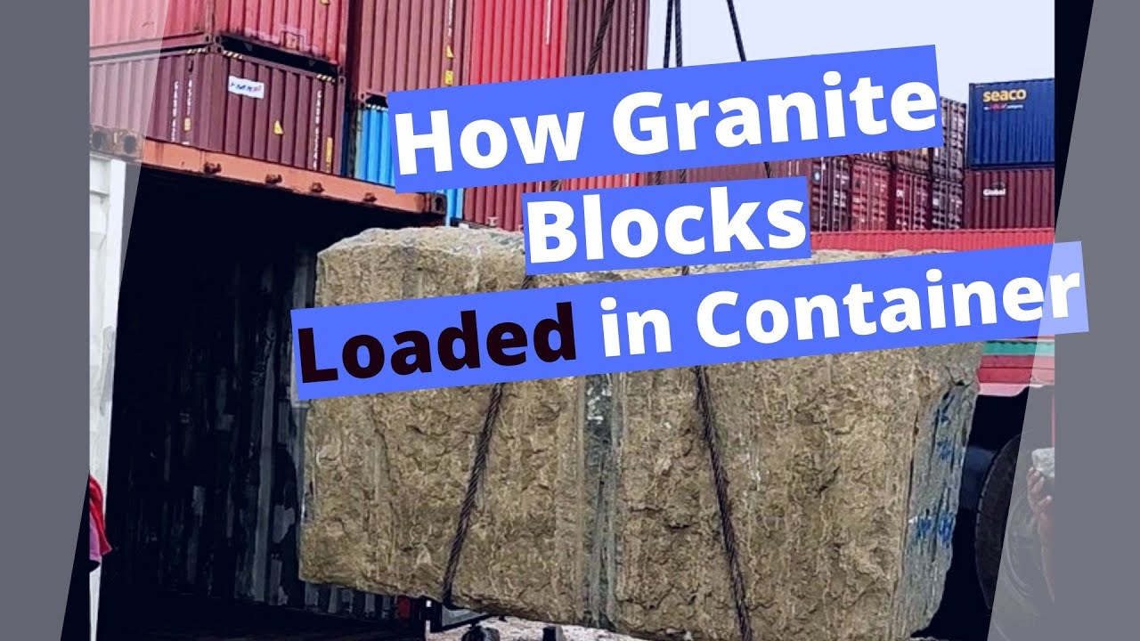 Granite Blocks loading/Stuffing in Container/Indian Granite