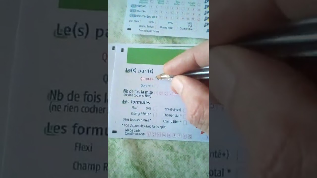 TUTO comment remplir ses tickets pmu video 2 le quinte