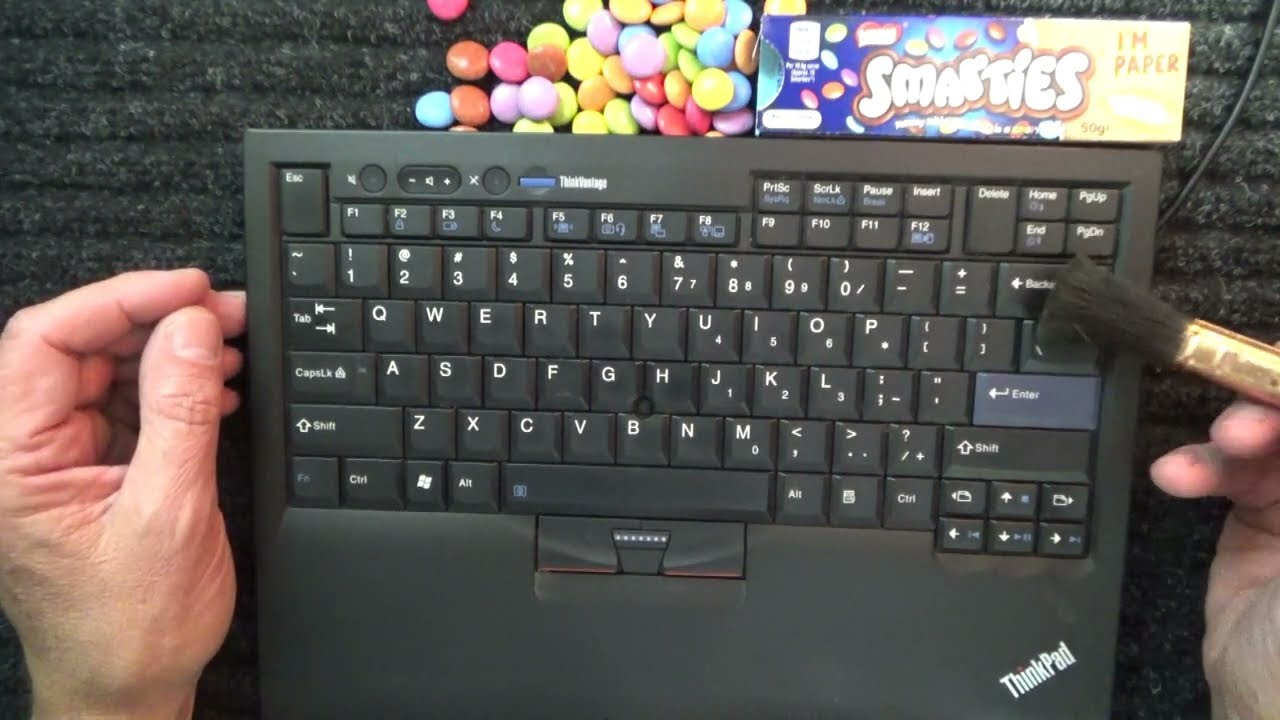 ASMR - Keyboard With a Brush Clean - Australian Accent - Eating Smarties & Discussing in a Whisper