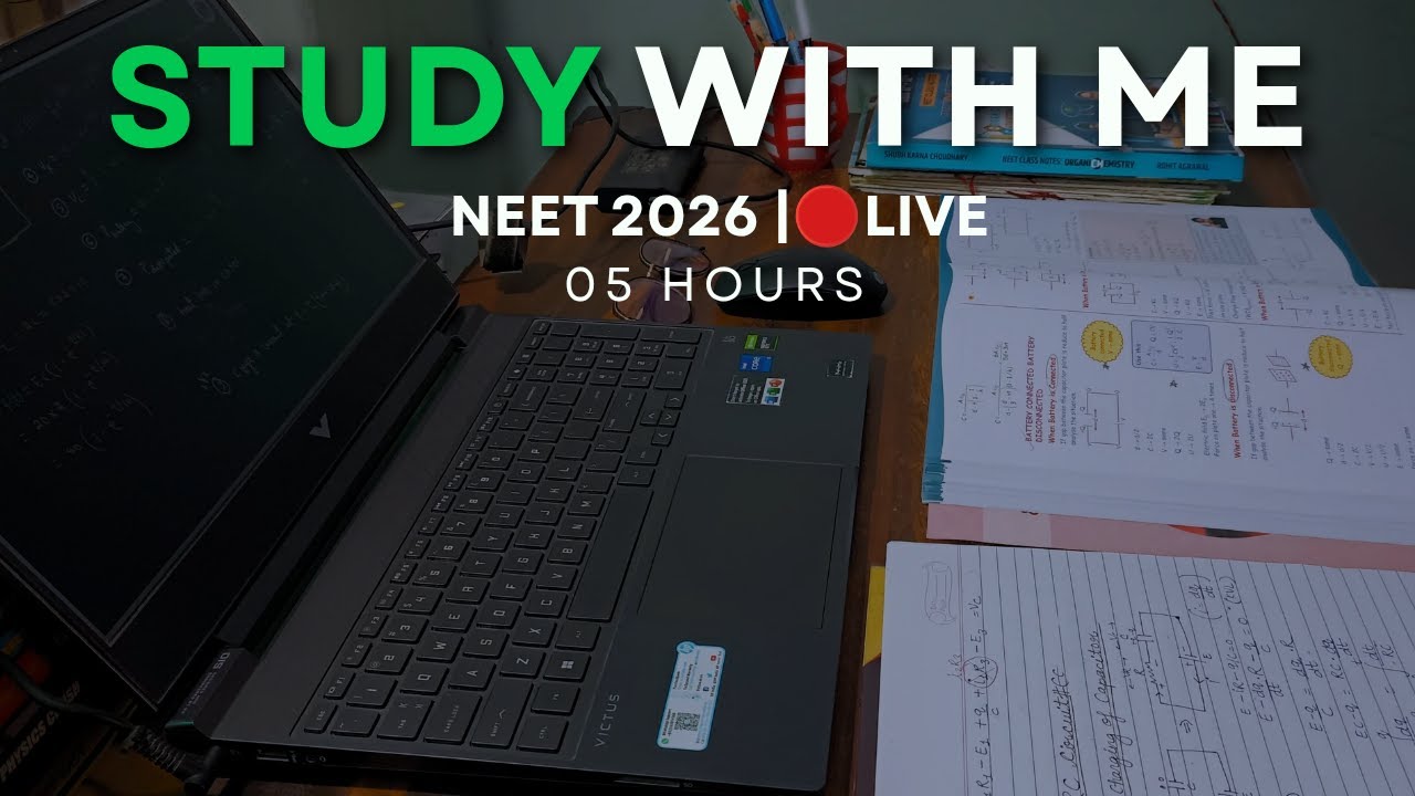 05 HOURS STUDY WITH ME LIVE 🔴 NEET 2026 | Day (69/100) | Deep Focus • No Distractions