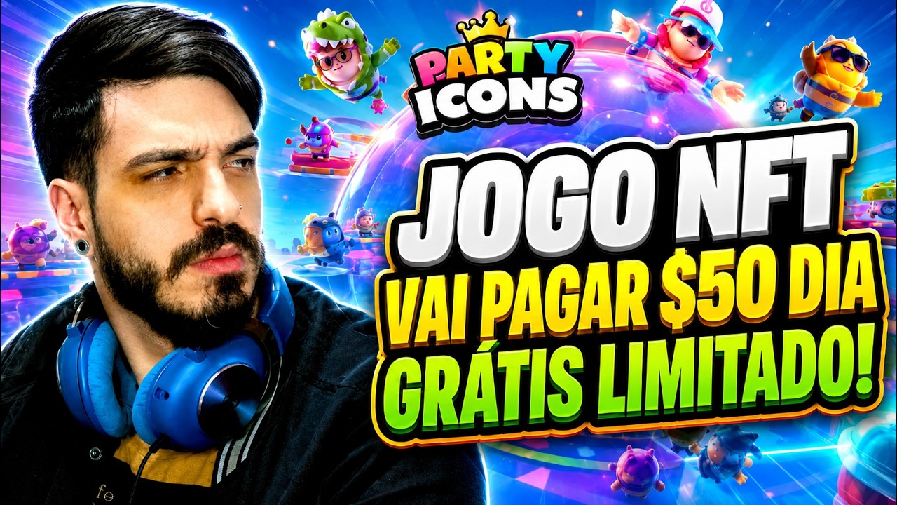 Jogo NFT PAGANDO VAI PAGAR 50 REAIS O DIA! Como Jogar e Ganhar com PARTY ICONS