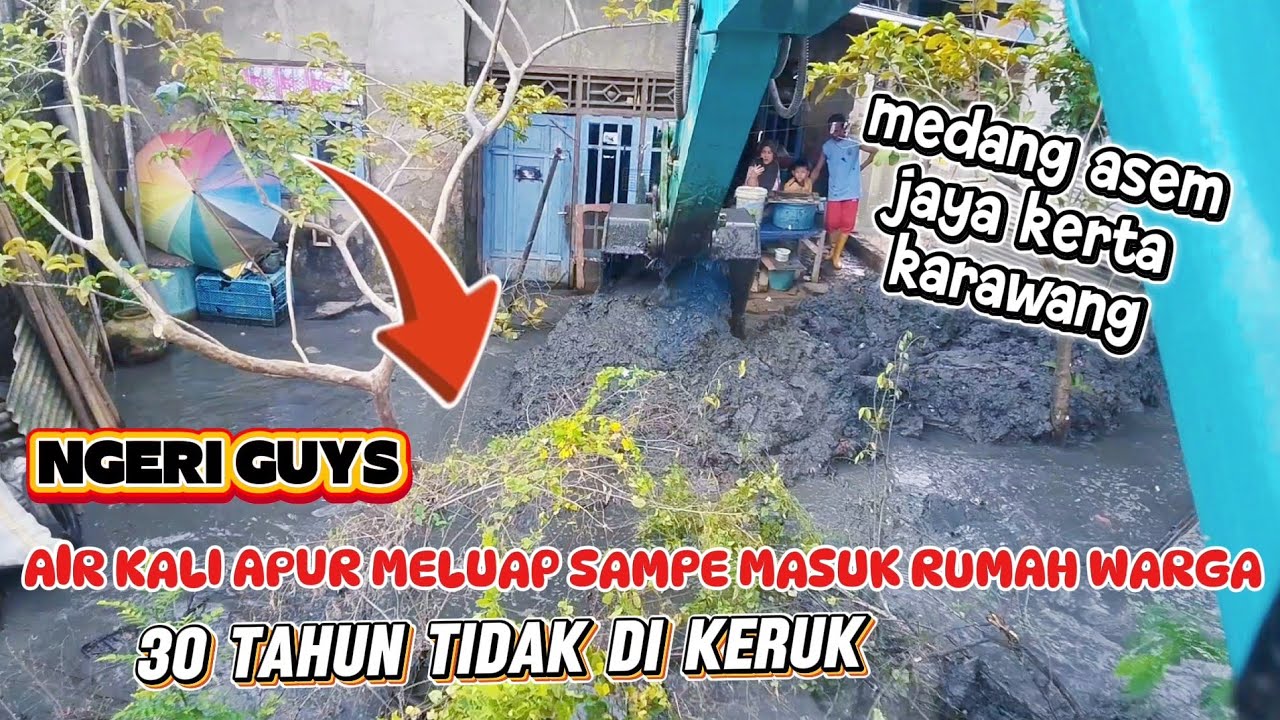 WADUH GUYS‼️RUMAH WARGA SAMPE BANJIR KARNA AIR KALI APUR MELUAP