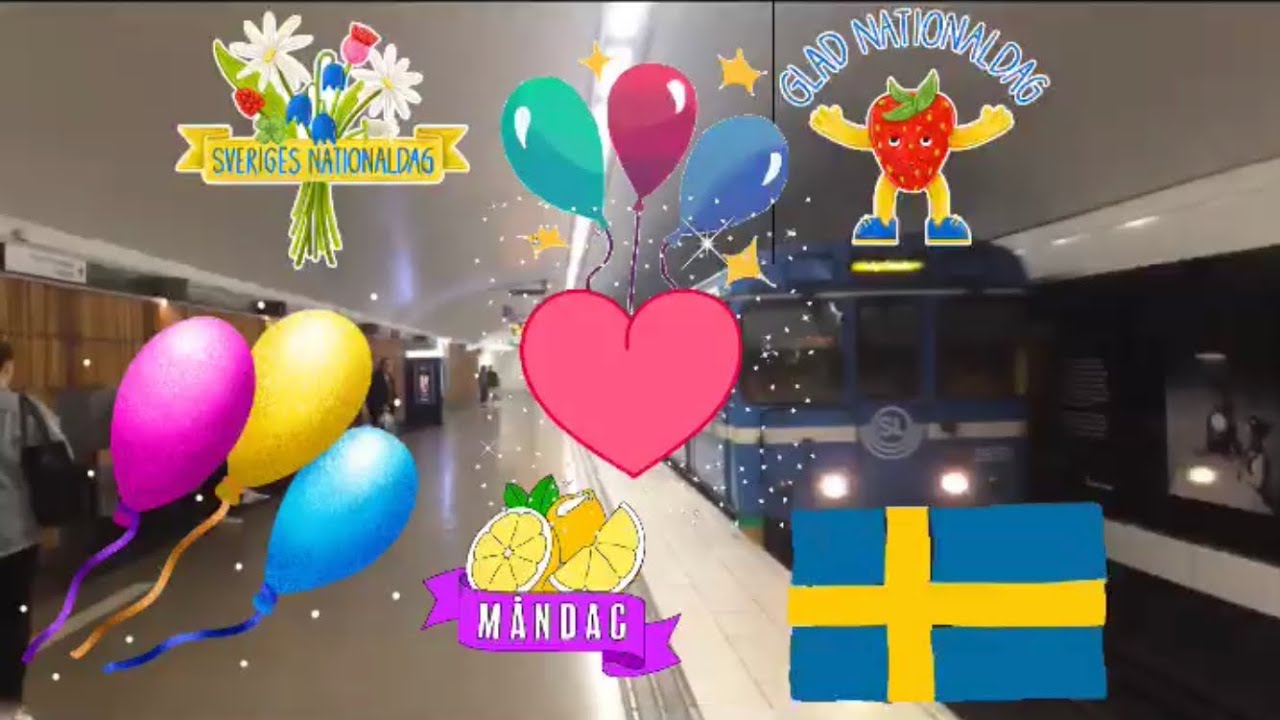 Mariatorget Tunnelbanestation med C6 på 🔴 Röda Linjen. (Grattis på Sveriges Nationaldag).