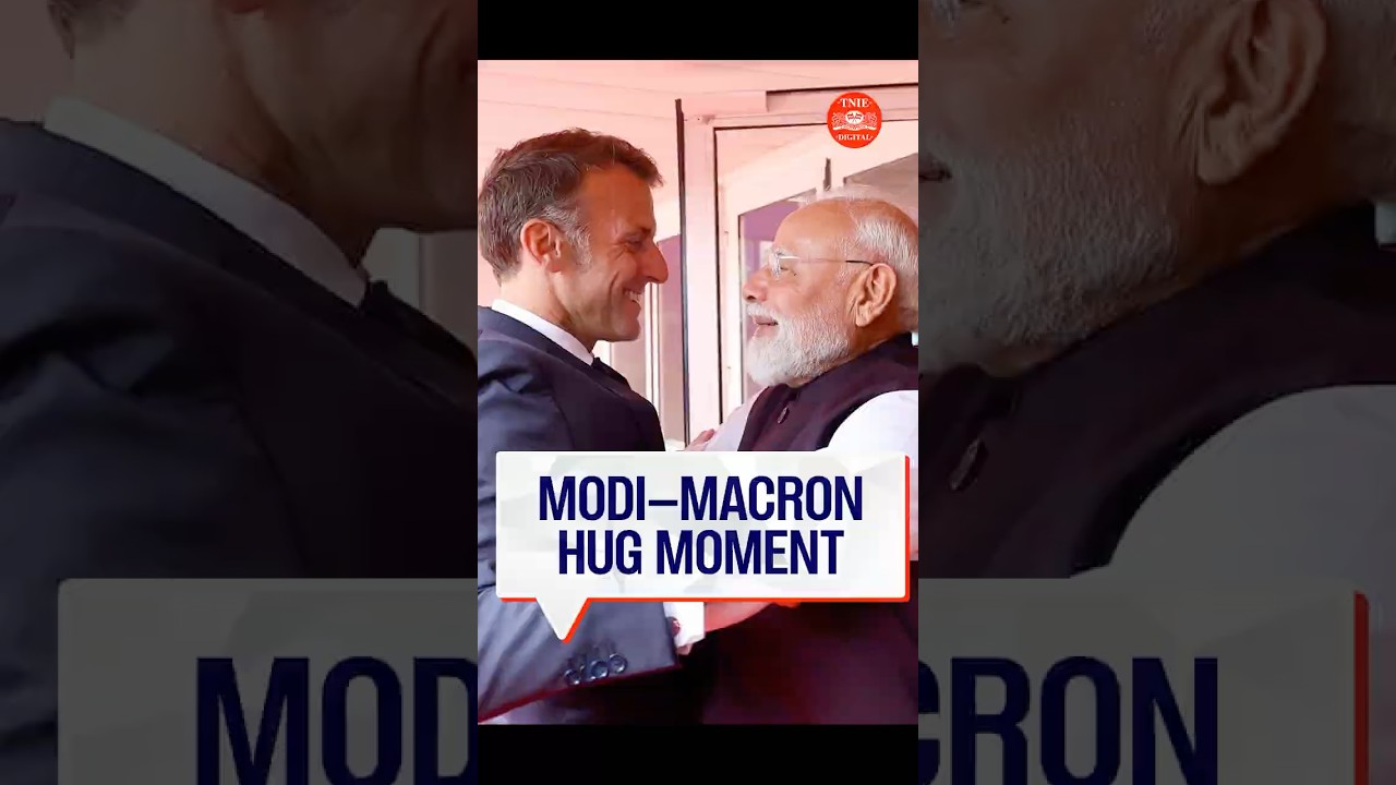 Macron welcomes PM Modi with a big hug in Nice | Bharat Innovates 2026