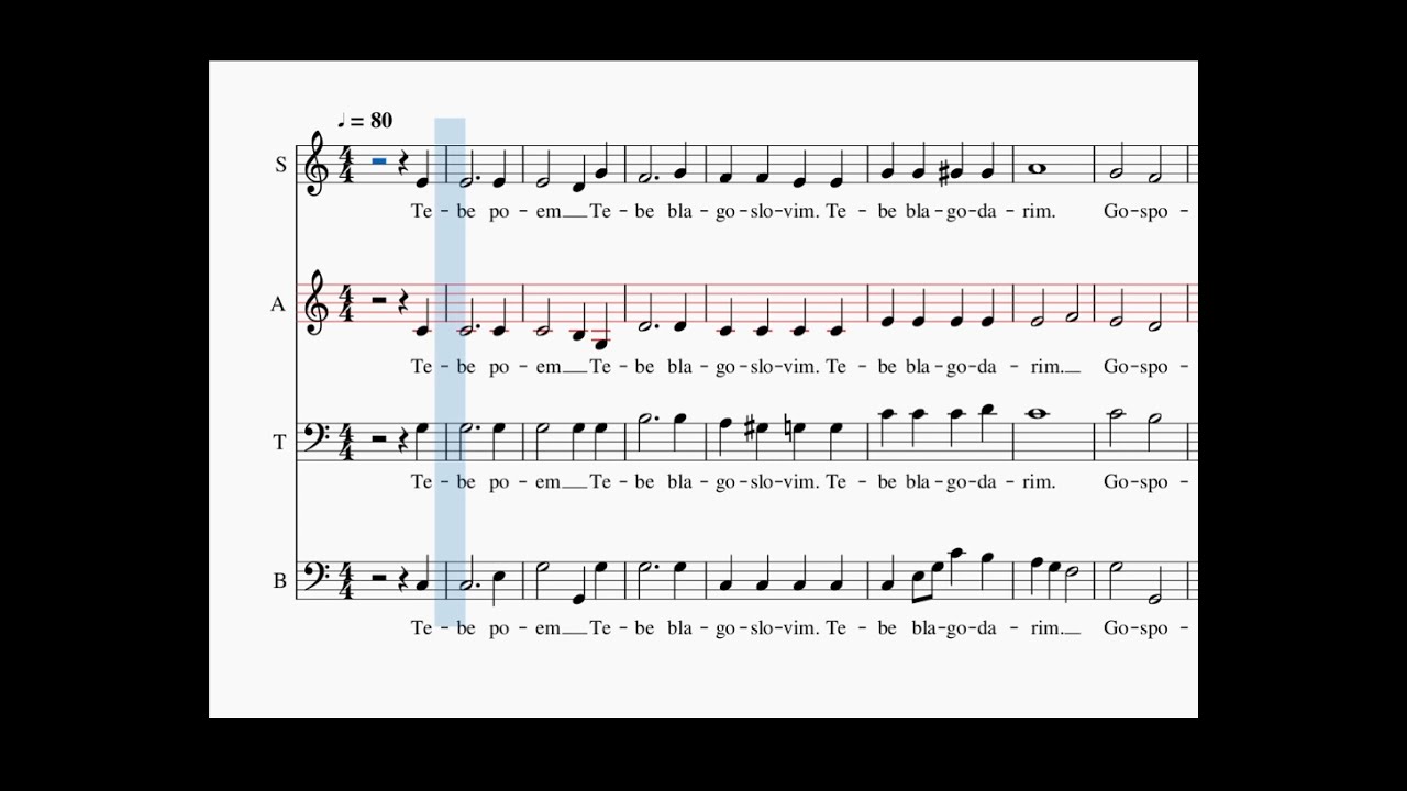 Tebe Poem, alto, D. Bortniansky
