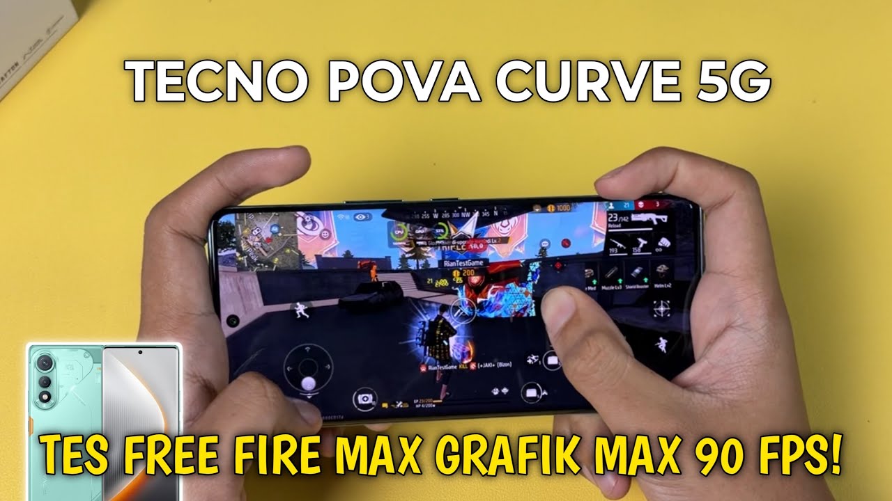 TES FREE FIRE MAX DI TECNO POVA CURVE 5G! UPDATE HIOS 15.1.2
