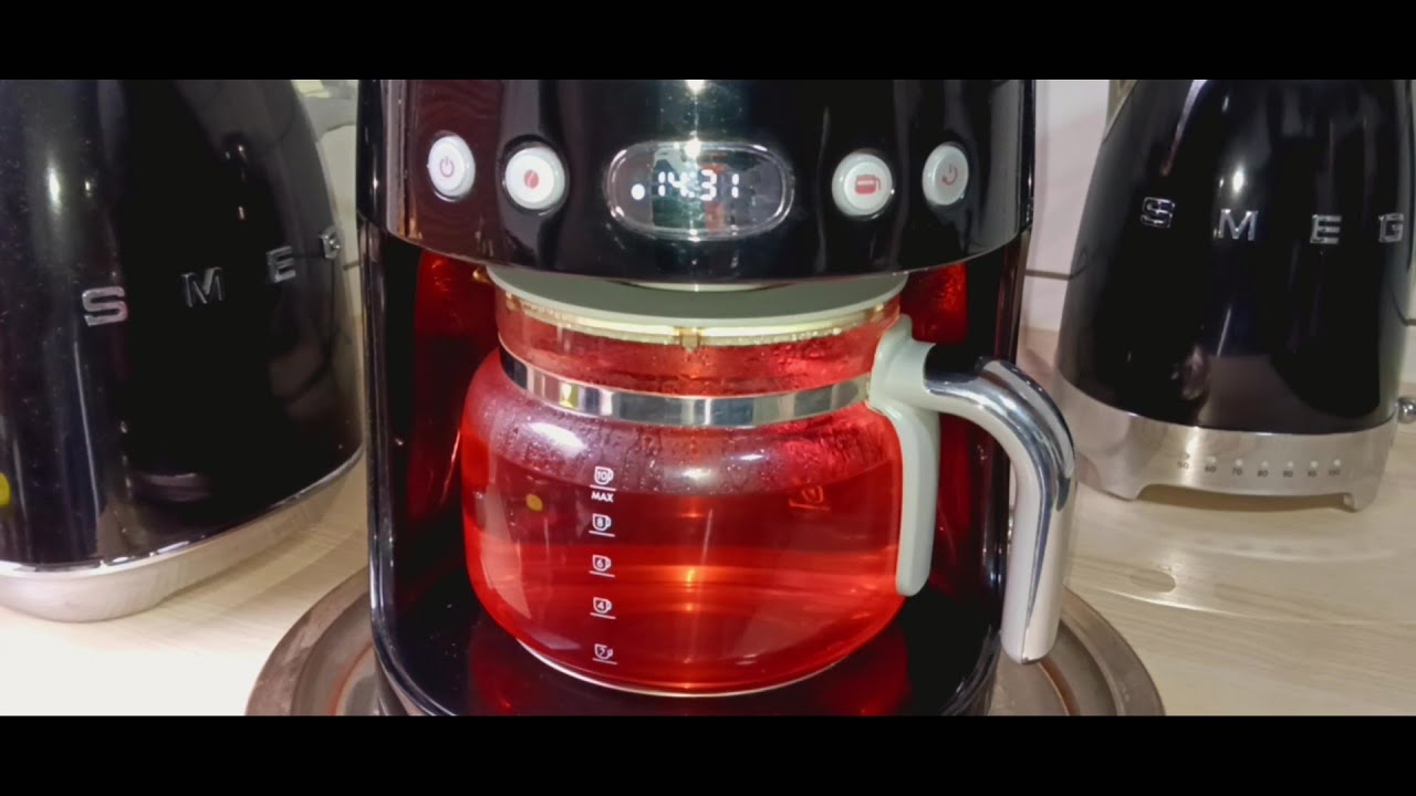 SMEG DCF01 Filterkaffeemaschine, ROTES LICHT BLINKT!  WAS ZU TUN IST?  VIDEO ANLEITUNG! ENTKALKEN!