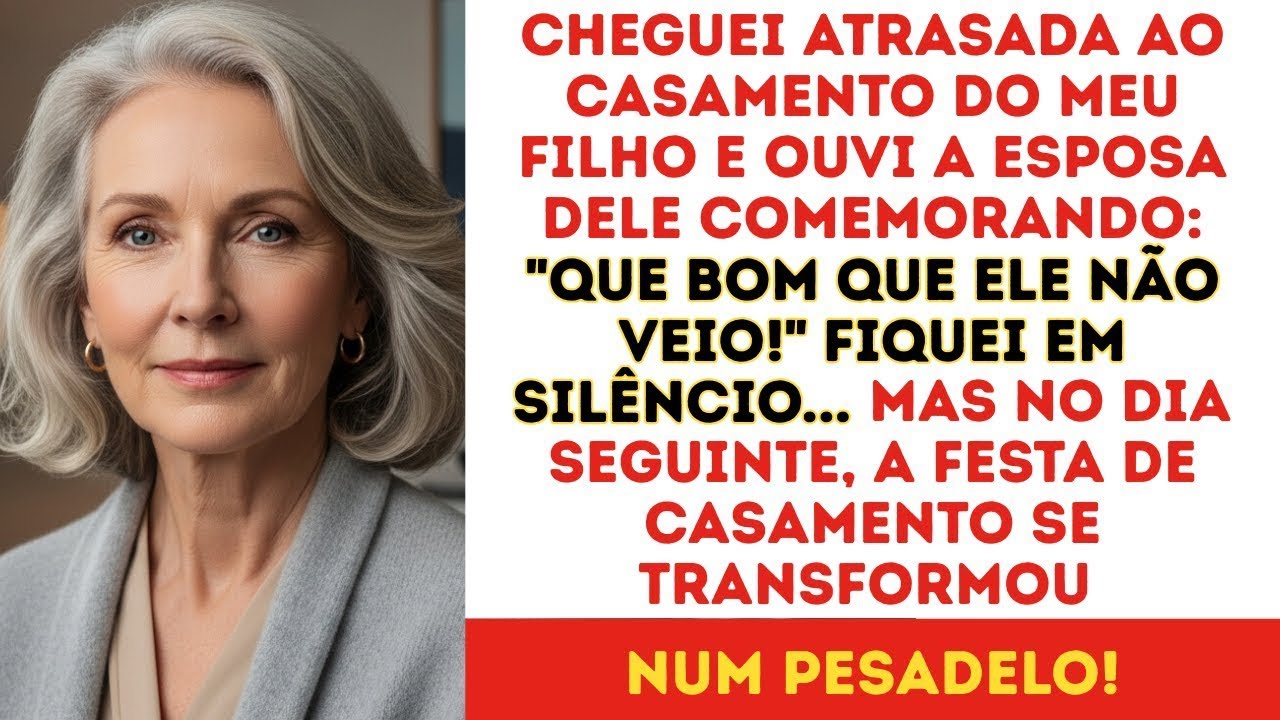 Cheguei ATRASADA ao casamento do meu filho e os ouvi COMEMORANDO minha ausência
