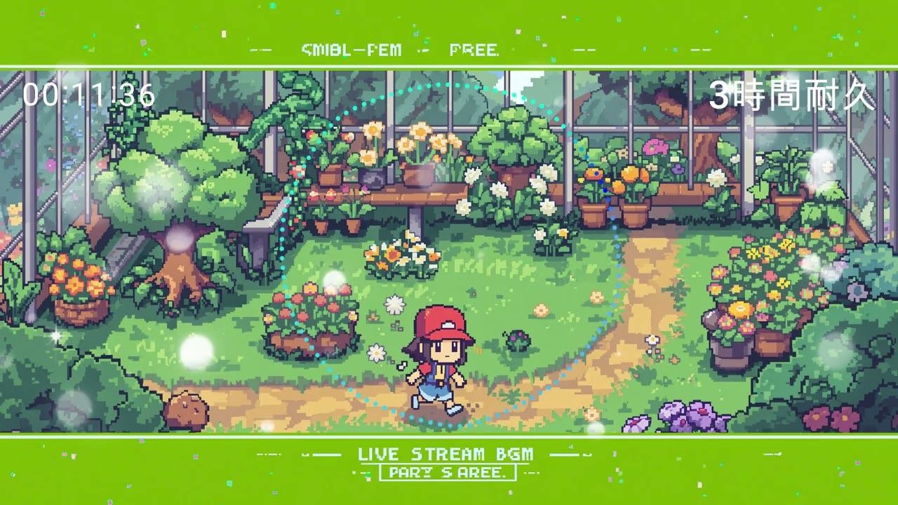 【フリーBGM】植物に囲まれたやさしい部屋🌿電子音BGM｜配信待機・雑談・作業におすすめ🎧ピクセル系ほっこりサウンド｜Popple BGM