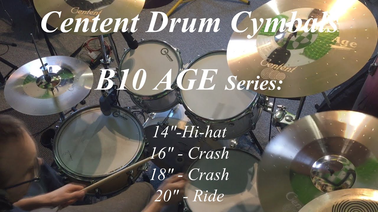 Centent Drums Cymbals: B10 Age Series (2xCrash, Hi-hat, Ride) played on Amati Drums