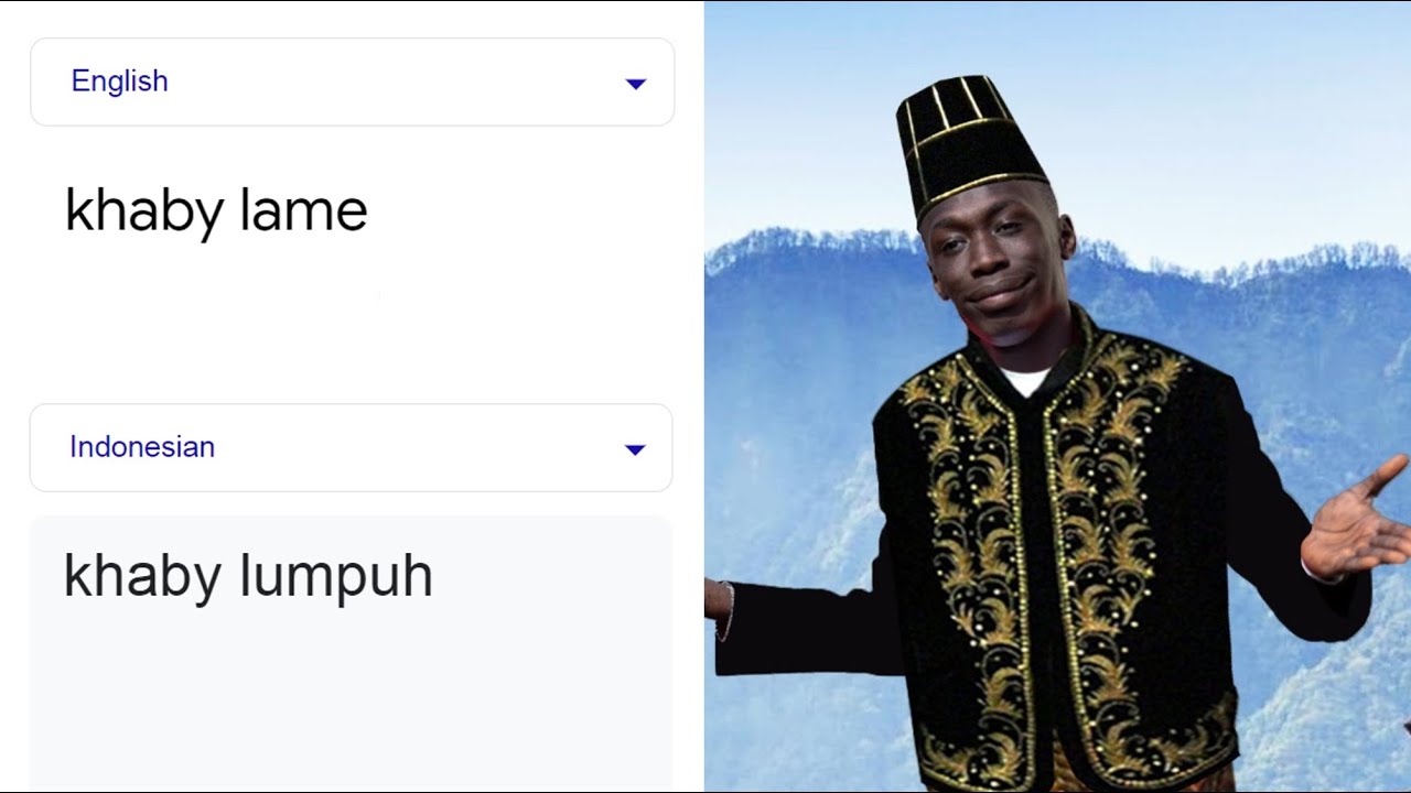 Khaby Lame in different languages meme