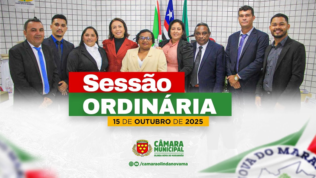 26ª Sessão Ordinária Deliberativa da Câmara Municipal de Olinda Nova do Maranhão  |  15/10/2025
