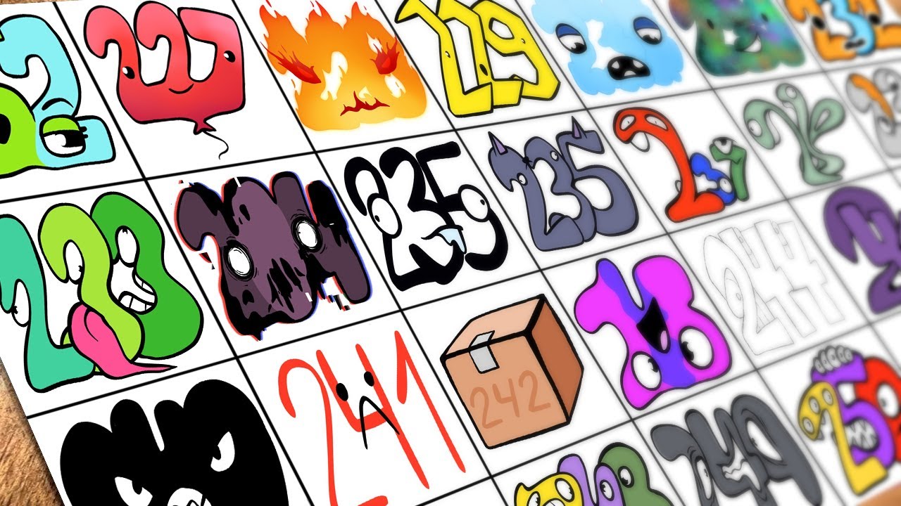Drawing Number Lore 226-250 / How to draw Number Lore