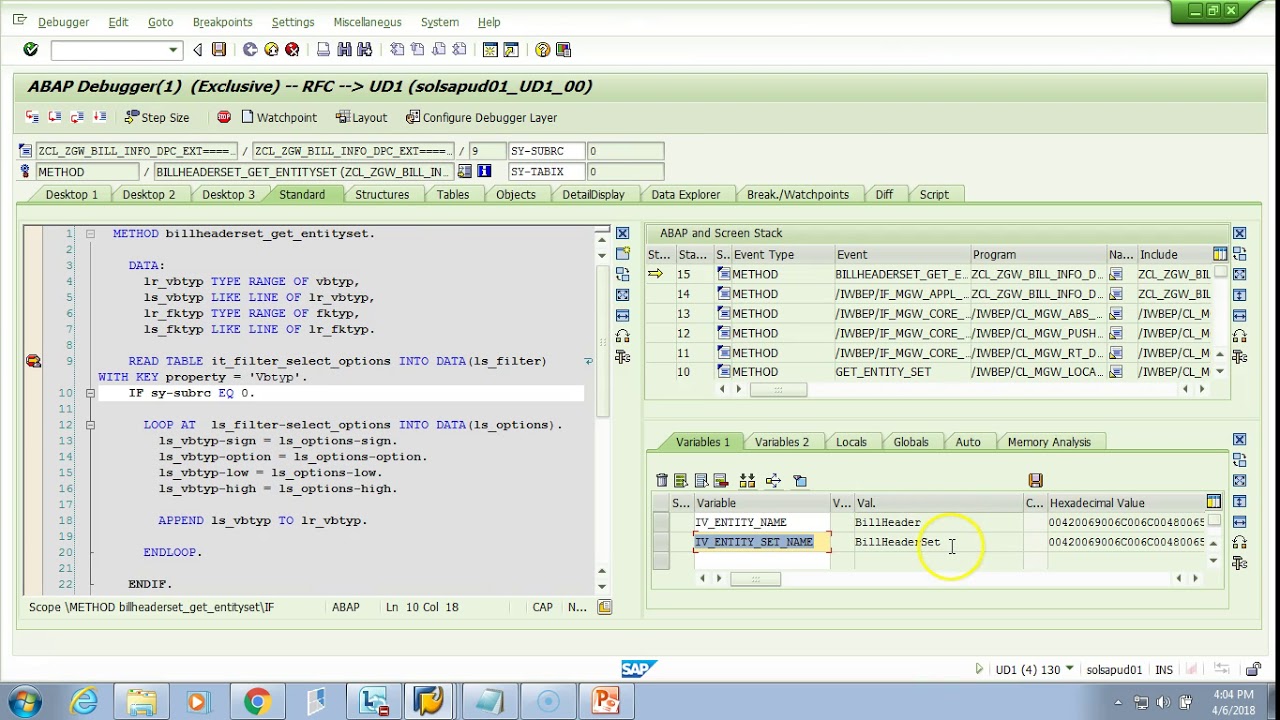 OData & SAP Netweaver Gateway - 023 Debug and Analyse the OData Service