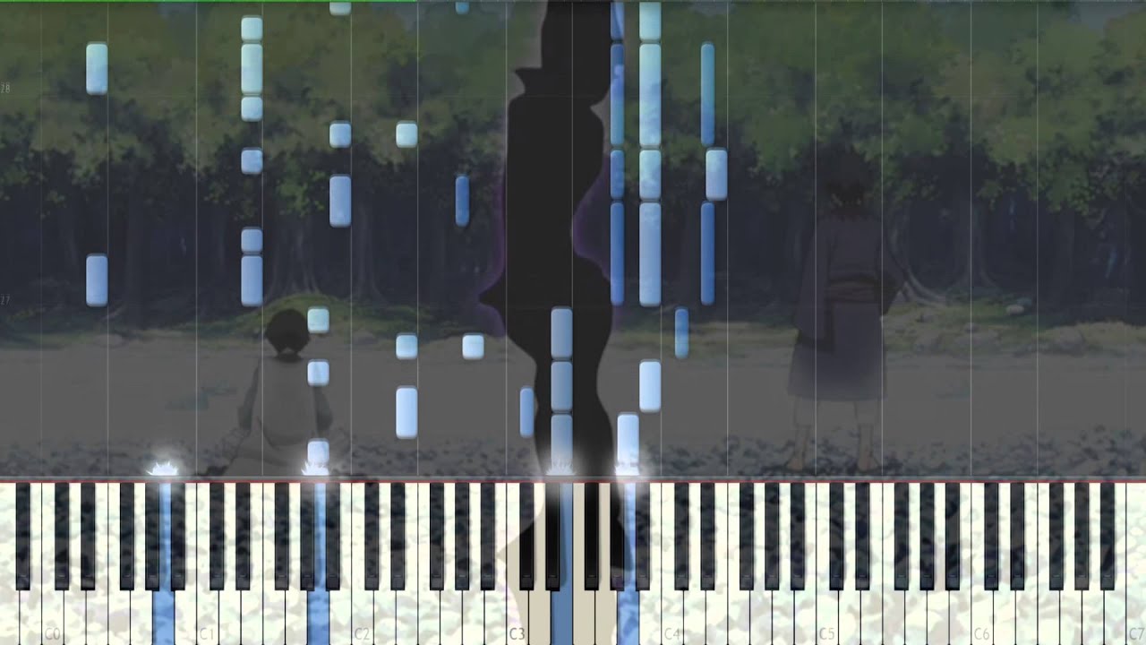 [Naruto Shippuden] OP 15 Guren Piano Synthesia Tutorial