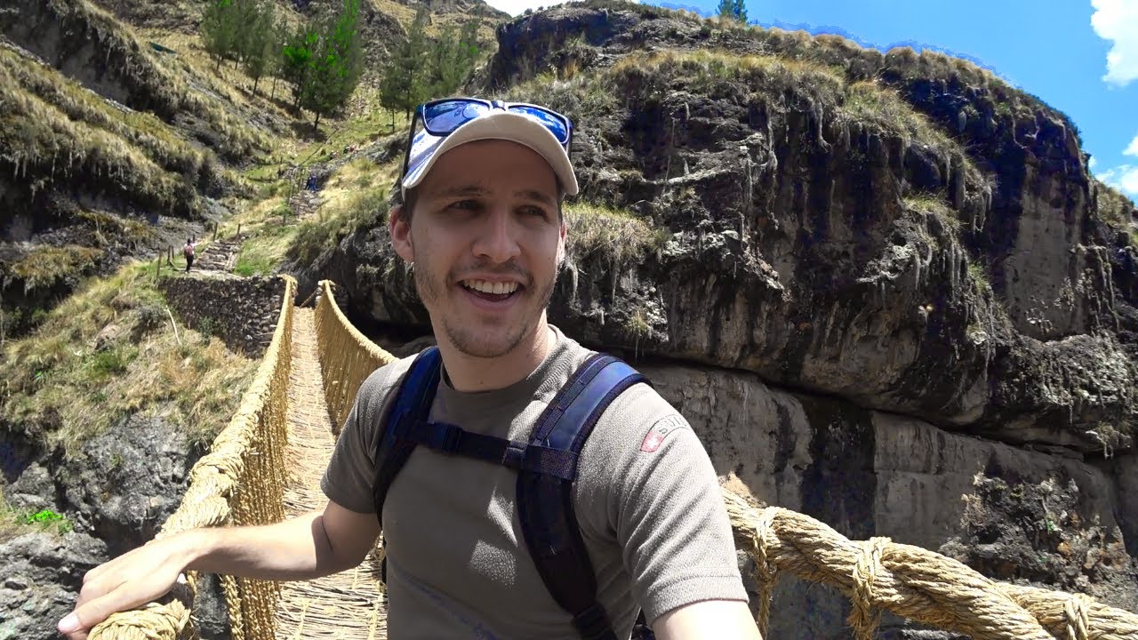 Last Handwoven Inca Bridge - Q'eswachaka Rope Bridge, Peru 🇵🇪