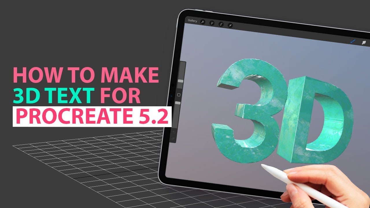 How to make 3D text for Procreate 5.2 (using Nomad Sculpt)