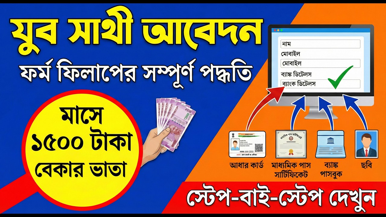 যুব সাথী অনলাইন আবেদন ২০২৬ | Yuva Sathi Form Fill Up Step by Step in Bengali