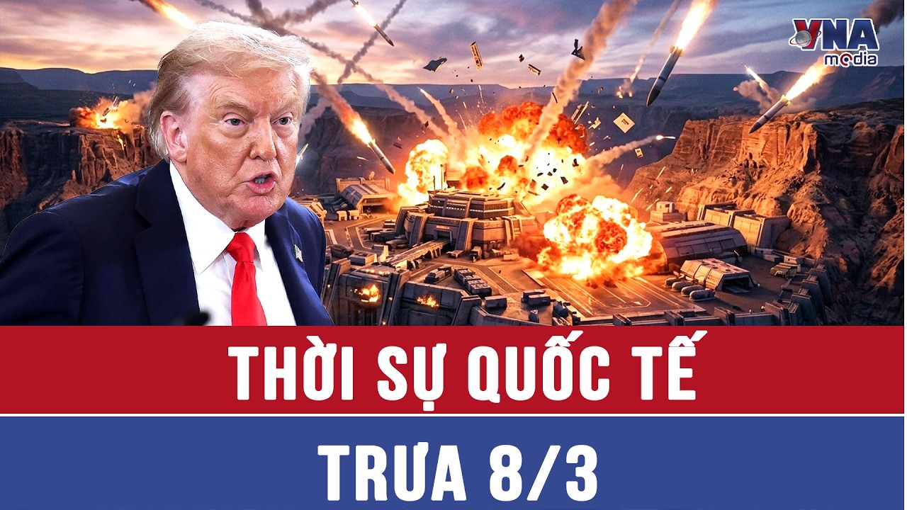 Thời sự Quốc tế trưa 8/3. Hải quân Iran tập kích UAV bắn nổ căn cứ Mỹ, đánh lớn vào Israel