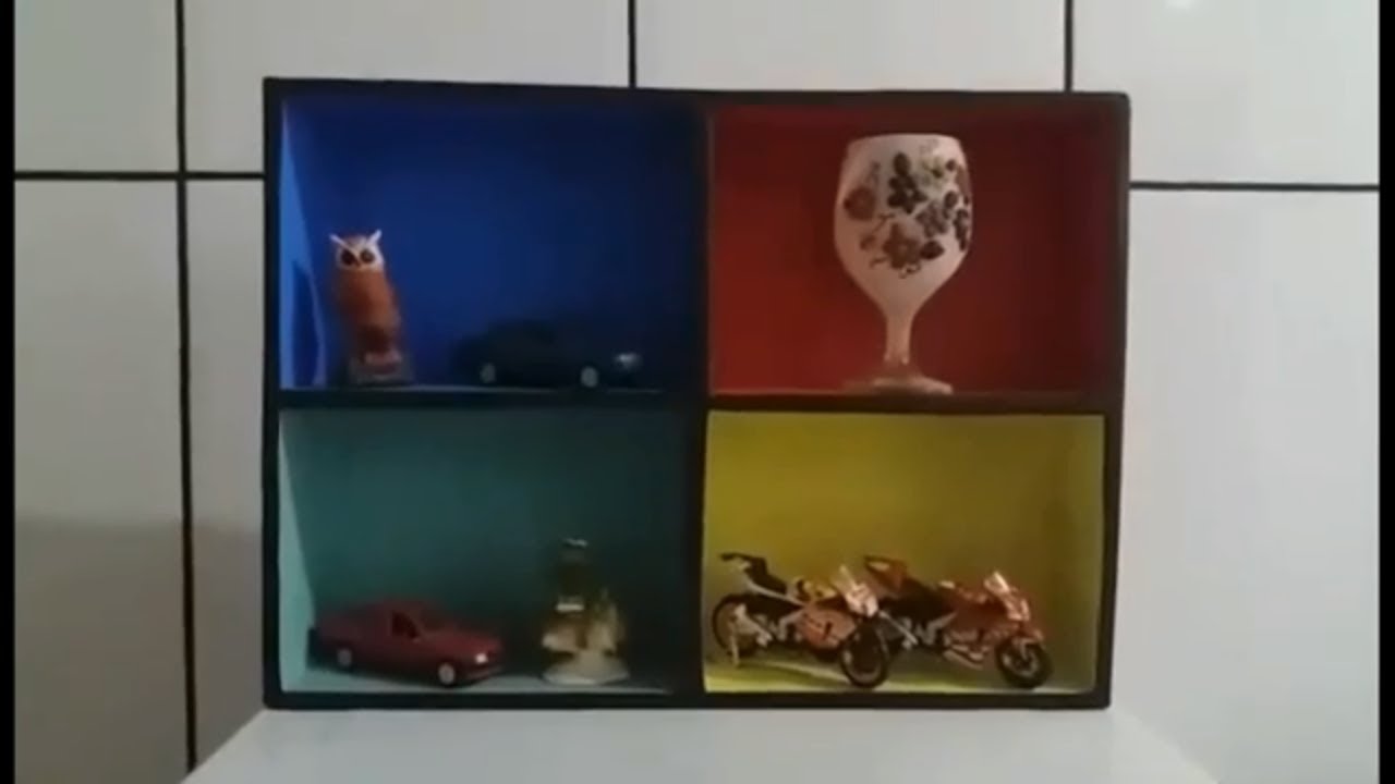 PAP nicho de papelão e caixa de sabão em pó artesanato e decoração