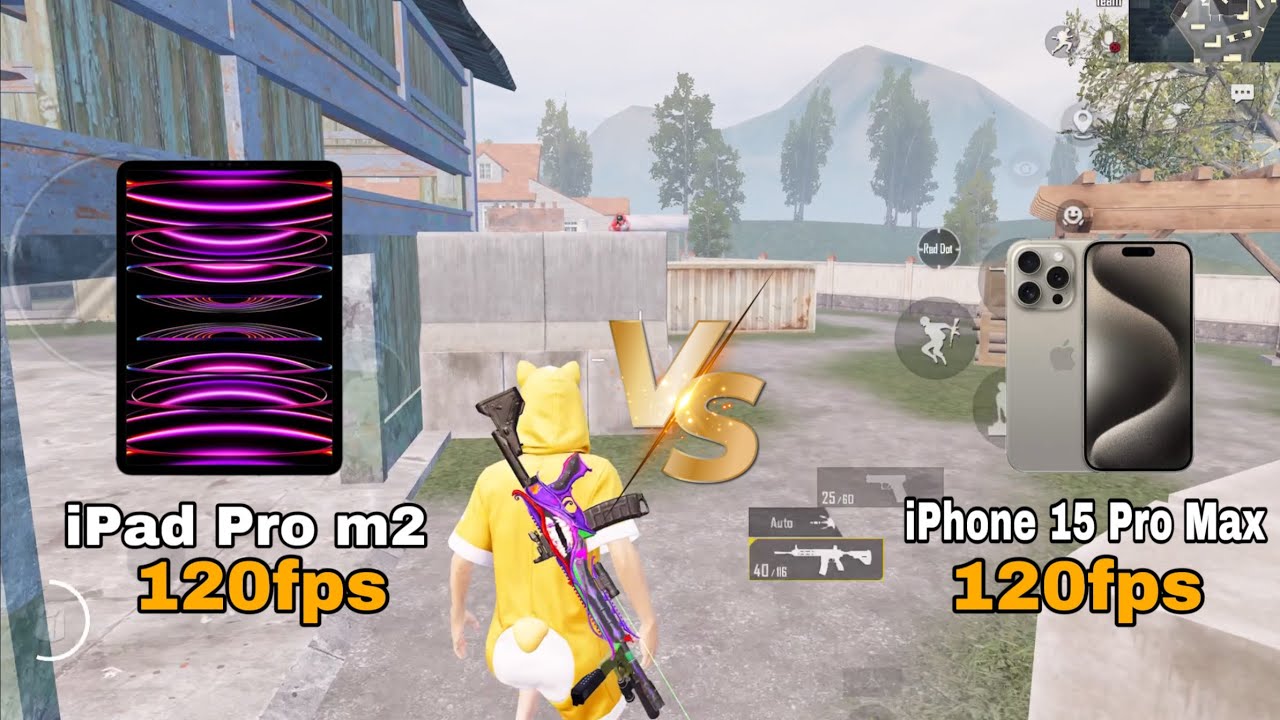 iPad Pro m2 vs iPhone 15 Pro Max PUBG/BGMI Room M4| 1v1 M4 iPad Pro m2 and iPhone 15 Pro Max