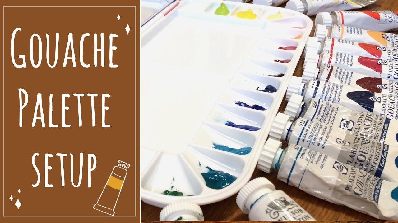 Setting up a gouache palette!!