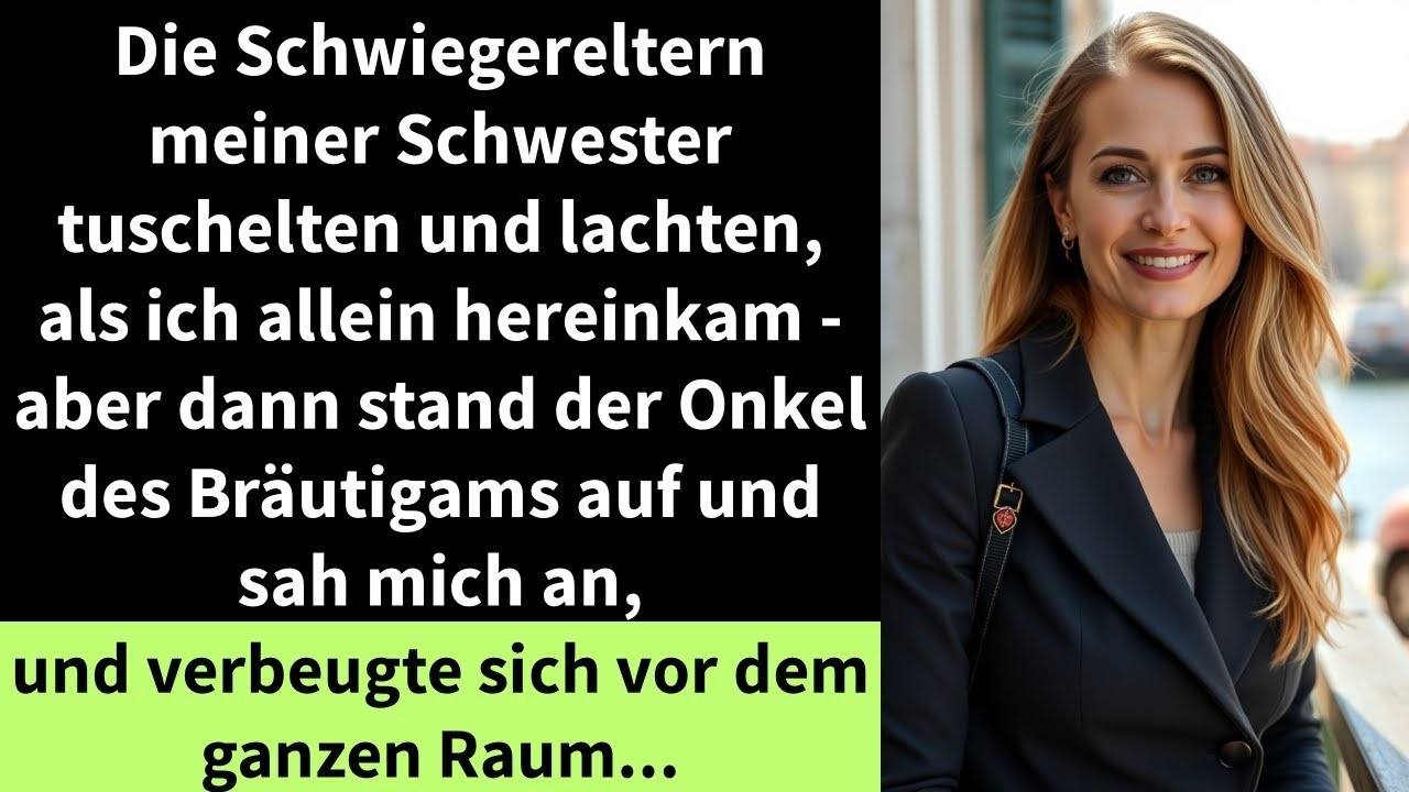Die Schwiegereltern meiner Schwester tuschelten und lachten, als ich allein hereinkam