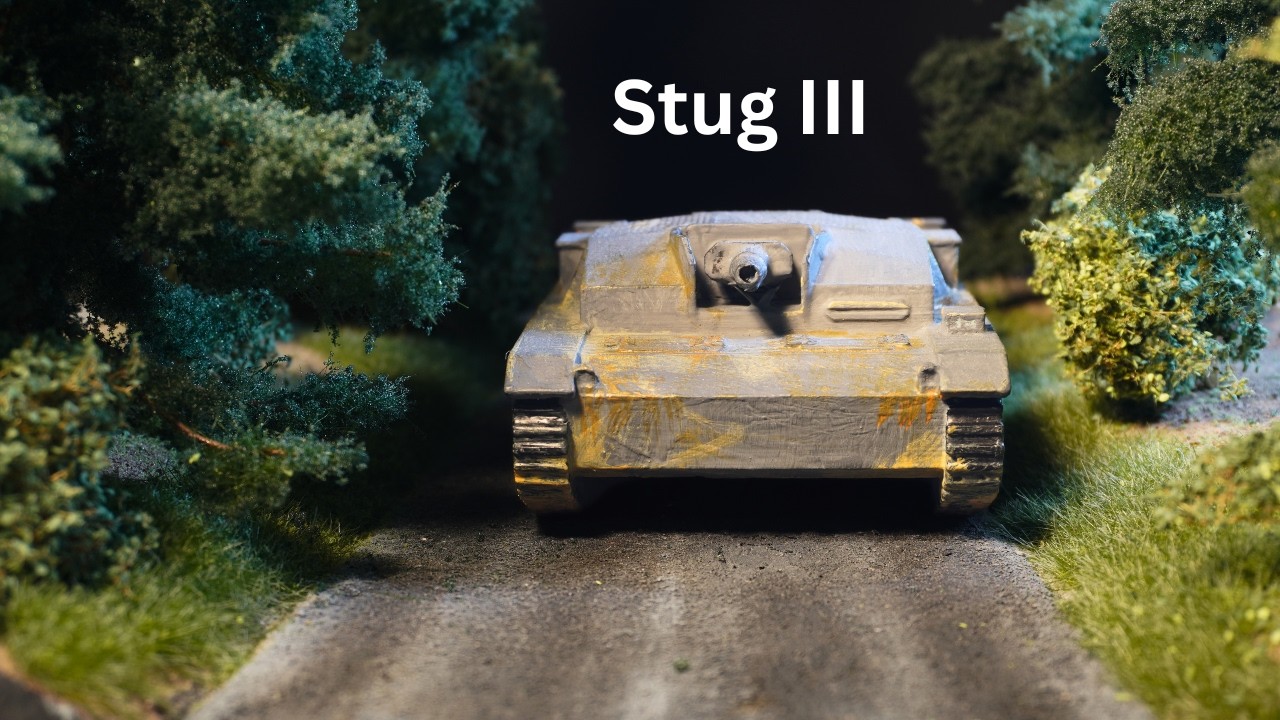 Panzer auf einer Waldstraße | WW2 Diorama